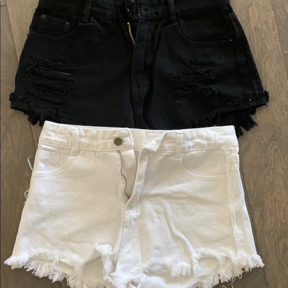 SHEIN distressed shorts. Both size small.
